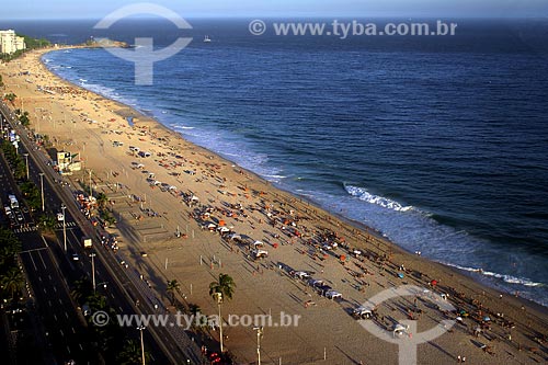  Assunto: Vista da avenida Vieira Souto e praia de Ipanema / Local: Rio de Janeiro - Rio de Janeiro (RJ) - Brasil / Data: 03/2006 