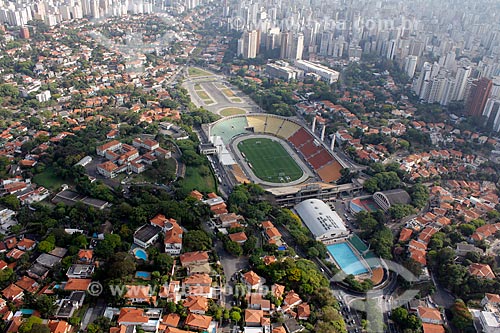  Assunto: Vista aérea do Estádio Pacaembu (Estádio Municipal Paulo Machado de Carvalho)  / Local: São Paulo (SP) - Brasil / Data: 11/2012 