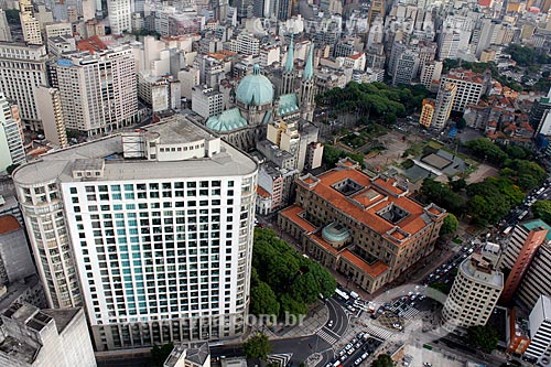  Assunto: Vista aérea da região da Praça da Sé / Local: São Paulo (SP) - Brasil / Data: 11/2012 