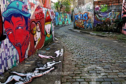  Assunto: Grafites na rua Beco do Batman / Local: Vila Madalena - São Paulo (SP) - Brasil / Data: 07/2009 