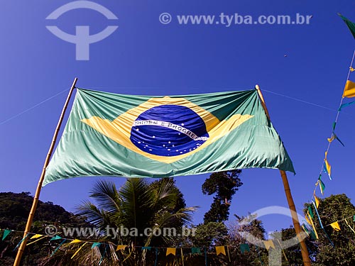  Assunto: Bandeira do Brasil / Local: Juquehy - São Sebastião - São Paulo (SP) - Brasil / Data: 07/2010 