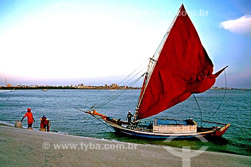  Assunto: Jangada na Praia da Ponta da areia  / Local: São Luís - Maranhão (MA) - Brasil / Data: 1999 