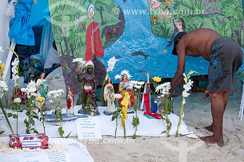  Assunto: Culto de Umbanda na Praia de Copacabana durante o réveillon 2012 / Local: Copacabana - Rio de Janeiro (RJ) - Brasil / Data: 12/2012 
