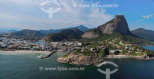  Assunto: Vista do canal e da praia da Joatinga e do Quebra-mar / Local: Barra da Tijuca - Rio de Janeiro (RJ) - Brasil / Data: 12/2012 