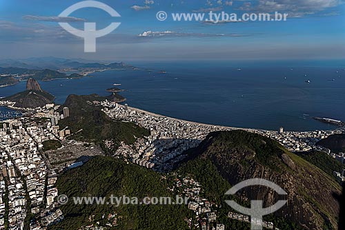 Assunto: Vista aérea de parte dos bairros de Botafogo e de Copacabana / Local: Rio de Janeiro (RJ) - Brasil / Data: 12/2012 