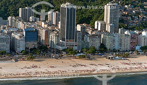  Assunto: Vista aérea da Praia de Copacabana / Local: Copacabana - Rio de Janeiro (RJ) - Brasil / Data: 12/2012 