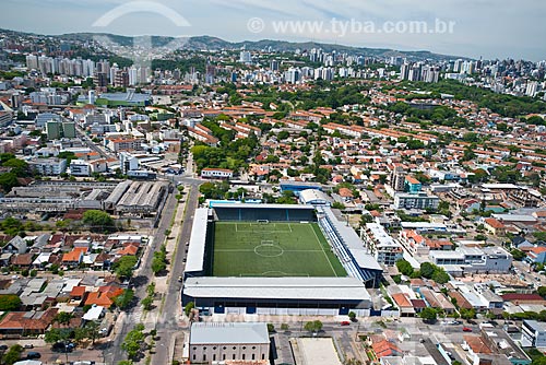  Assunto: Vista aérea do Estádio Passo DAreia - estádio do Esporte Clube São José / Local: Santa Maria Goretti - Porto Alegre - Rio Grande do Sul (RS) - Brasil / Data: 12/2012 