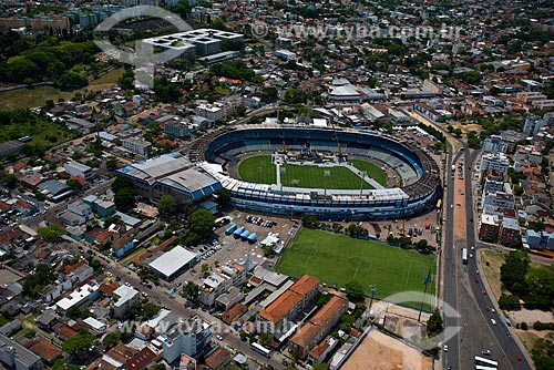 Assunto: Vista aérea do Estádio Olímpico Monumental (1954) / Local: Medianeira - Porto Alegre - Rio Grande do Sul (RS) - Brasil / Data: 12/2012 
