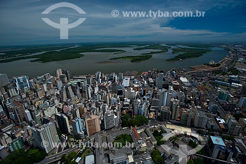  Assunto: Vista aérea do centro histórico de Porto Alegre / Local: Porto Alegre - Rio Grande do Sul (RS) - Brasil / Data: 12/2012 