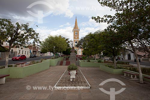  Assunto: Praça Doutor Sérgio Magalhães com o busto do padre Jesus Garcia Riaño / Local: Serra Talhada - Pernambuco (PE) - Brasil / Data: 01/2013 