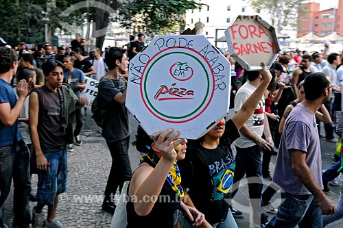  Assunto: Manifestação Fora Sarney na Avenida Paulista / Local: São Paulo (SP) - Brasil / Data: 2009 