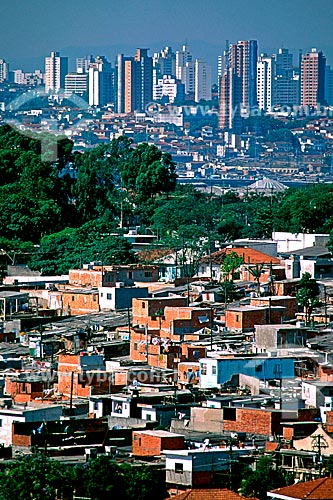  Assunto: Vista da comunidade de Heliópolis / Local: São Paulo (SP) - Brasil / Data: 1994 