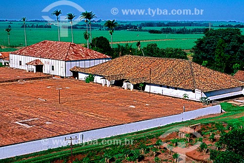  Assunto: Terreiro de secagem de café na fazenda Ibicaba / Local: Cordeirópolis - São Paulo (SP) - Brasil / Data: 1996 