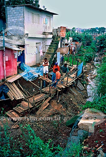  Assunto: Casas na favela de Heliópolis / Local: Cidade Nova Heliópolis - São Paulo (SP) - Brasil / Data: 1994 