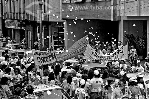  Assunto: Primeiras eleições diretas para governador após o golpe militar (e a parcial de 1965) que aconteceram em 15 de novembro de 1982 em que André Franco Montoro foi eleito / Local: São Paulo (SP) - Brasil / Data: 11/1982 