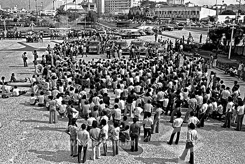  Assunto: Assembléia do Sindicato dos Metalúrgicos do ABC no Paço Municipal / Local: São Bernardo do Campo - São Paulo (SP) - Brasil / Data: 1979 