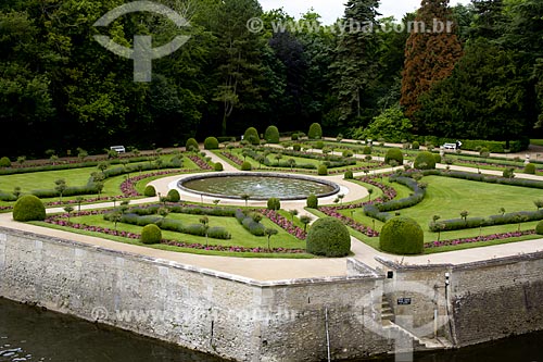  Assunto: Jardim de Catherine de Médicis no Château de Chenonceau (Castelo de Chenonceau) - também conhecido como Castelo das Sete Damas / Local: Indre-et-Loire - França - Europa / Data: 06/2012 