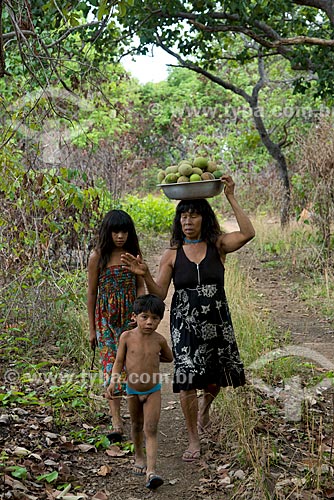  Assunto: Mulher da aldeia Aiha Kalapalo com uma bacia de Pequi (Caryocar brasiliense) - ACRÉSCIMO DE 100% SOBRE O VALOR DE TABELA / Local: Querência - Mato Grosso (MT) - Brasil / Data: 10/2012 