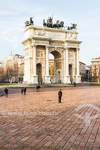  Assunto: Arco da Paz (Arco della Pace) / Local: Milão - Itália - Europa / Data: 12/2012 
