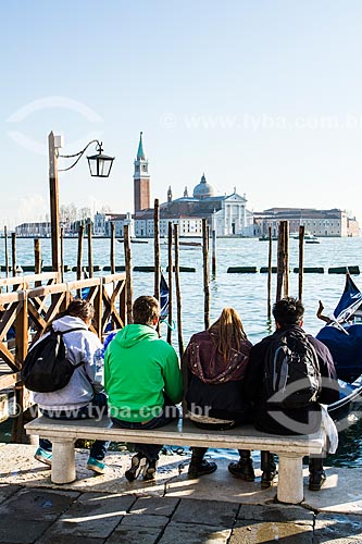  Assunto: Gôndolas em frente à Praça San Marco (Piazza San Marco) / Local: Veneza - Itália - Europa / Data: 12/2012 