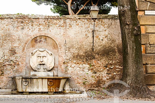  Assunto: Fonte da Máscara (Fontana del Mascherone), na Piazza DIlliria / Local: Roma - Itália - Europa / Data: 12/2012 