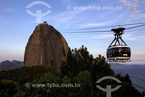  Assunto: Bondinho do Pão de Açúcar fazendo a travessia entre o Morro da Urca e o Pão de Açúcar / Local: Urca - Rio de Janeiro (RJ) - Brasil / Data: 03/2013 