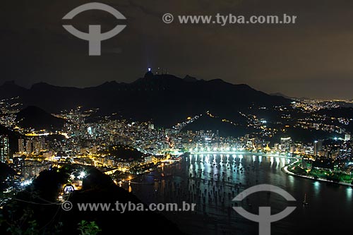  Assunto: Vista da Enseada de Botafogo com o Cristo Redentor ao fundo / Local: Botafogo - Rio de Janeiro (RJ) - Brasil / Data: 03/2013 