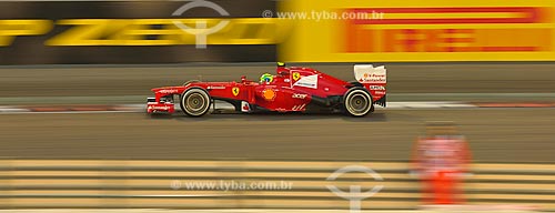  Assunto: Felipe Massa (Ferrari) durante o Grande Prêmio de Fórmula 1 no Autódromo de Abu Dhabi (Circuito de Yas Marina) / Local: Ilha Yas - Abu Dhabi - Emirados Árabes Unidos - Ásia / Data: 11/2012 