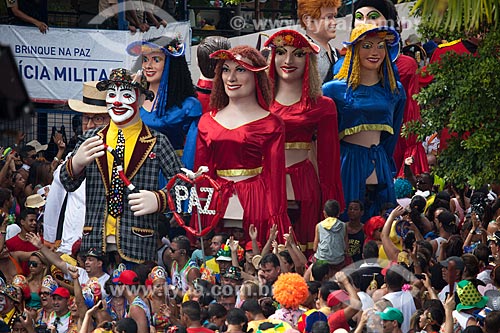 Assunto: Bonecos de Olinda durante o carnaval de rua / Local: Olinda - Pernambuco (PE) - Brasil / Data: 02/2013 