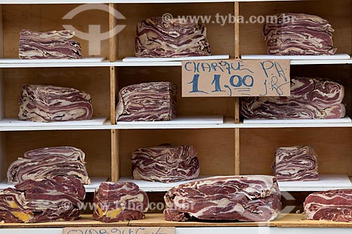  Assunto: Charque - carne bovina salgada - à venda no Mercado de São José / Local: Recife - Pernambuco (PE) - Brasil / Data: 02/2013 