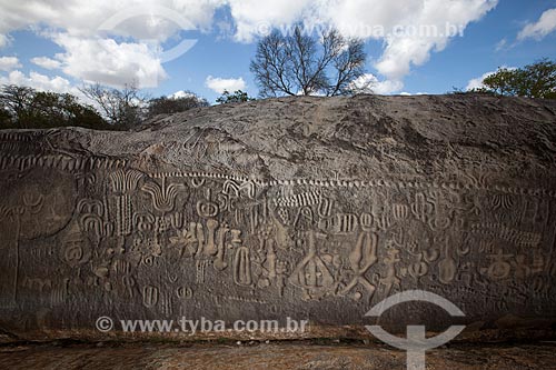  Assunto: Pedra do Ingá - também conhecida como Itacoatiaras de Ingá - no Sítio Pedra Lavrada / Local: Ingá - Paraíba (PB) - Brasil / Data: 02/2013 