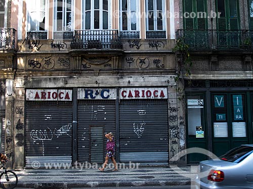  Assunto: Comércio fechado na rua da Carioca no centro do Rio de Janeiro / Local: Centro - Rio de Janeiro (RJ) - Brasil / Data: 09/2012 