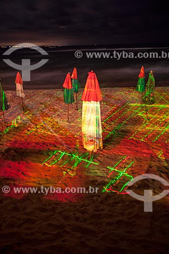  Assunto: Projeção de luzes por raios laser na Praia do Centro  / Local: Distrito de Pipa - Tibau do Sul - Rio Grande do Norte  (RN) - Brasil / Data: 03/2013 