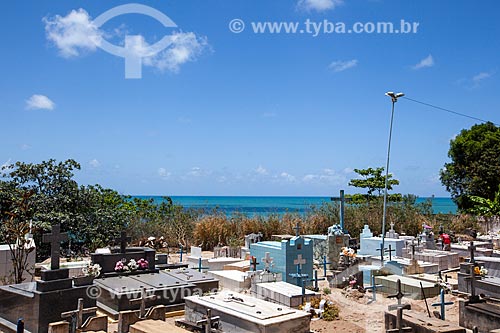  Assunto: Cemitério de Tibau do Sul com praia da Pipa ao fundo / Local: Distrito de Pipa - Tibau do Sul - Rio Grande do Norte (RN) - Brasil / Data: 03/2013 