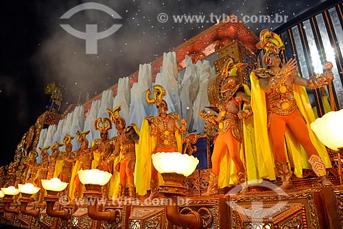  Desfile do Grêmio Recreativo Escola de Samba Unidos da Tijuca - Carro alegórico - Enredo 2013 - Desceu num raio, é trovoada! O deus Thor pede passagem pra contar nessa viagem a Alemanha encantada  - Rio de Janeiro - Rio de Janeiro - Brasil