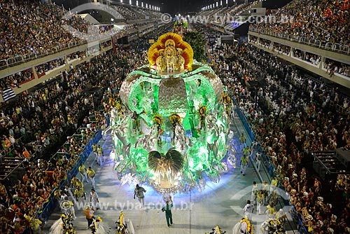  Assunto: Desfile do Grêmio Recreativo Escola de Samba Imperatriz Leopoldinense - Carro alegórico - Enredo 2013 - Pará, o Muiraquitã do Brasil / Local: Rio de Janeiro (RJ) - Brasil / Data: 02/2013 