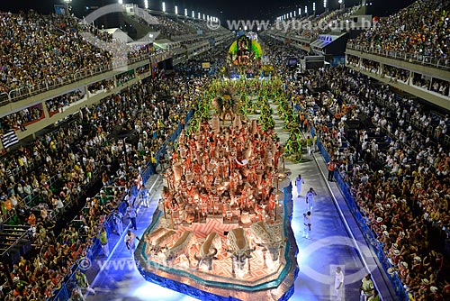  Assunto: Desfile do Grêmio Recreativo Escola de Samba Imperatriz Leopoldinense - Carro alegórico - Enredo 2013 - Pará, o Muiraquitã do Brasil / Local: Rio de Janeiro (RJ) - Brasil / Data: 02/2013 