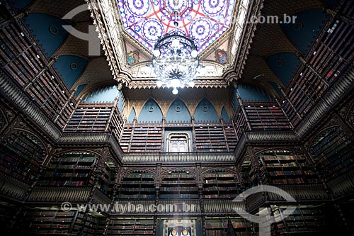  Assunto: Interior do Real Gabinete Português de Leitura (1887) / Local: Rio de Janeiro (RJ) - Brasil / Data: 06/2013 