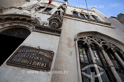  Assunto: Fachada do Real Gabinete Português de Leitura (1887) / Local: Rio de Janeiro (RJ) - Brasil / Data: 06/2013 