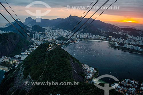  Assunto: Vista do Morro da Urca e da Enseada de Botafogo com Cristo Redentor ao fundo / Local: Botafogo - Rio de Janeiro (RJ) - Brasil / Data: 06/2013 