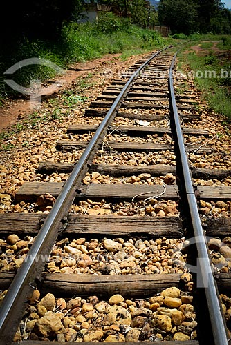 Assunto: Ferrovia da Estrada de Ferro Oeste de Minas utilizada para passeio turístico de São João Del Rei a Tiradentes / Local: Tiradentes - Minas Gerais (MG) - Brasil / Data: 03/2013 