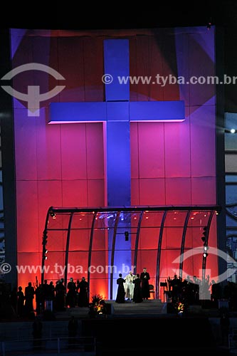  Assunto: Papa Francisco (1936 - ) no palco principal da  Jornada Mundial da Juventude / Local: Copacabana - Rio de Janeiro (RJ) - Brasil / Data: 07/2013 