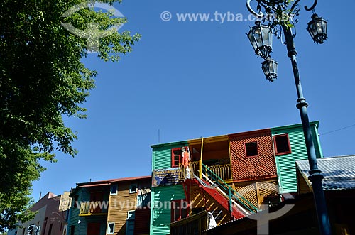  Assunto: Detalhes das casas na Rua Museu Caminito / Local: La Boca - Buenos Aires - Argentina - América do Sul / Data: 01/2012 