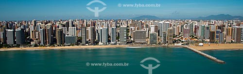  Assunto: Vista aérea da orla de Fortaleza - à esquerda o espigão da Praia de Iracema / Local: Fortaleza - Ceará (CE) - Brasil / Data: 06/2013 