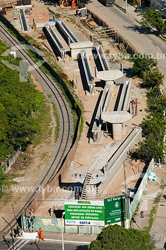  Assunto: Canteiro de obras da construção sistema de veículo leve sobre trilhos (VLT) de Fortaleza - Ramal Parangaba/Mucuripe / Local: Fortaleza - Ceará (CE) - Brasil / Data: 06/2013 