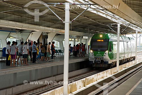  Assunto: Plataforma da estação Porangaba do Metrô de Fortaleza / Local: Fortaleza - Ceará (CE) - Brasil / Data: 05/2013 