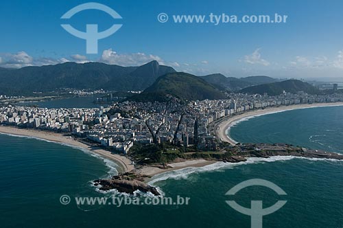  Assunto: Vista aérea da Pedra do Arpoador e do antigo Forte de Copacabana, atual Museu Histórico do Exército / Local: Ipanema - Rio de Janeiro (RJ) - Brasil / Data: 08/2012 