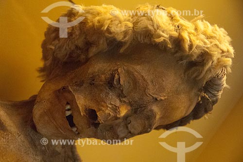  Assunto: Detalhe de múmia indígena no Museu Nacional / Local: São Cristovão - Rio de Janeiro (RJ) - Brasil / Data: 12/2009 