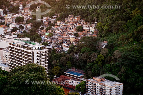  Assunto: Vista da Morro Chapéu Mangueira a partir do Forte Duque de Caxias - também conhecido como Forte do Leme / Local: Leme - Rio de Janeiro (RJ) - Brasil / Data: 07/2013 