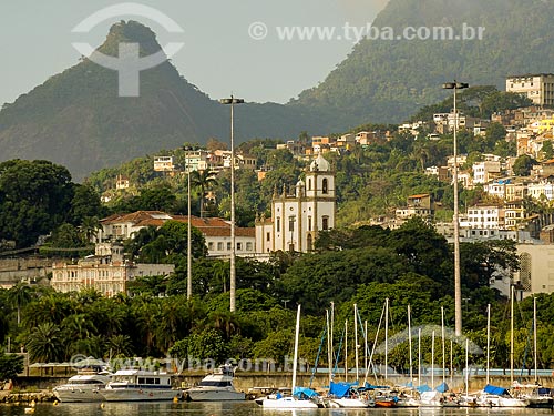  Assunto: Vista da Igreja de Nossa Senhora da Glória do Outeiro (1739) a partir da Marina da Glória / Local: Glória - Rio de Janeiro (RJ) - Brasil / Data: 02/2013 